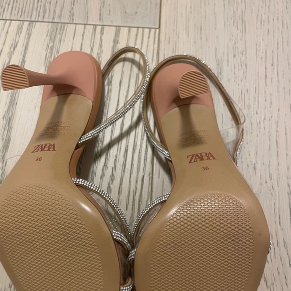 Zara Tan Heels with Sparkling Straps - Picture 4 of 5